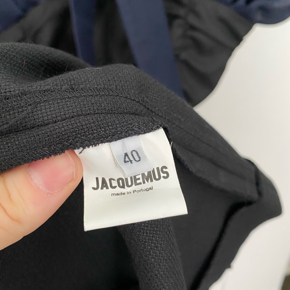 Jaquemus La robe Madame midi dress black Navy Wool 40 - Picture 8 of 9